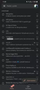 Chat v aplikaci Gmail hlavní karta