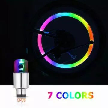 Dekorativní světýlka na ventilek auta bicyklu RGB