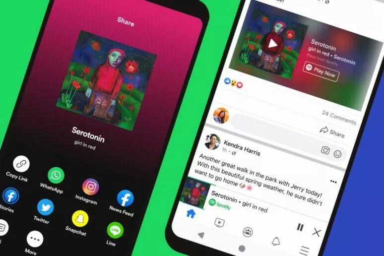 Facebook Spotify nový přehrávač