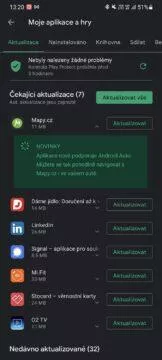 Mapy.cz Android Auto notifikace