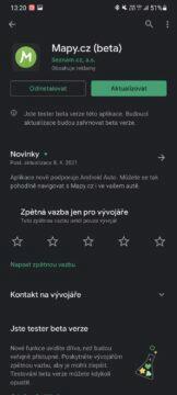 Mapy.cz Android Auto novinky