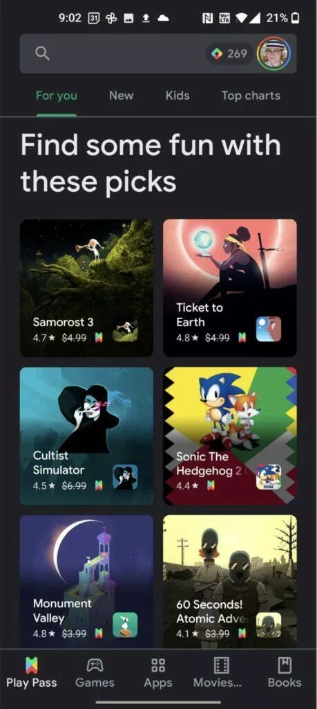 Obchod Play notifikační animace zvoneček