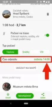 jak naplánovat výlet mapy.cz - pocasi nastaveni casu