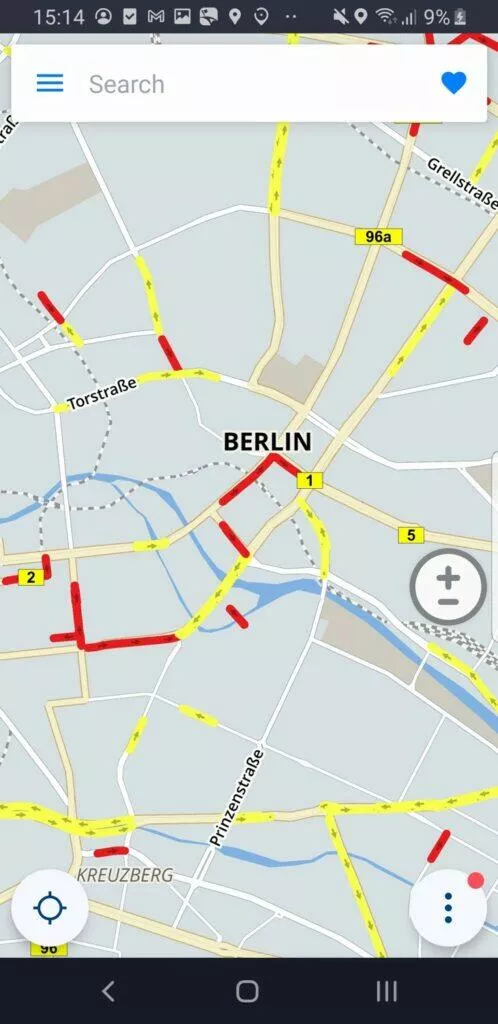 mapa Berlín stará