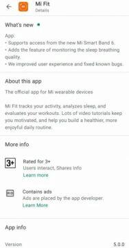 Xiaomi Mi Band 6 aktualizace