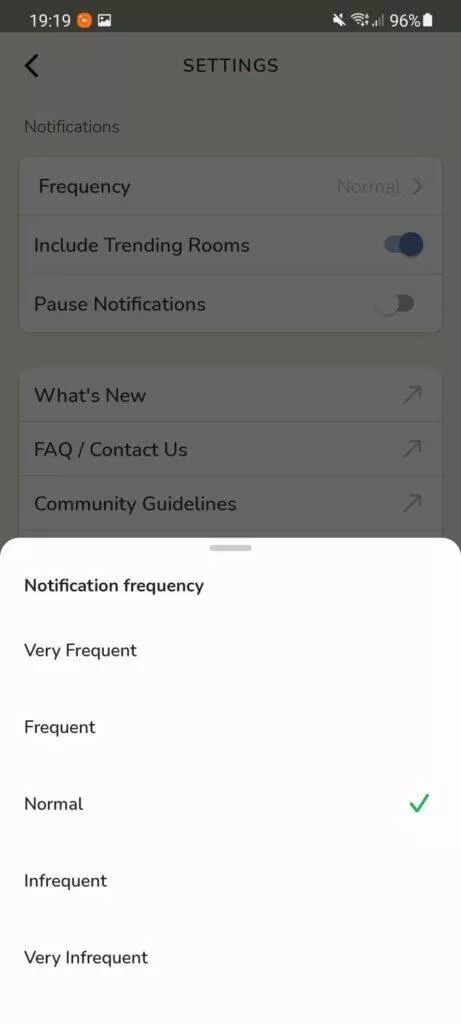 Clubhouse Android funkce notifikace