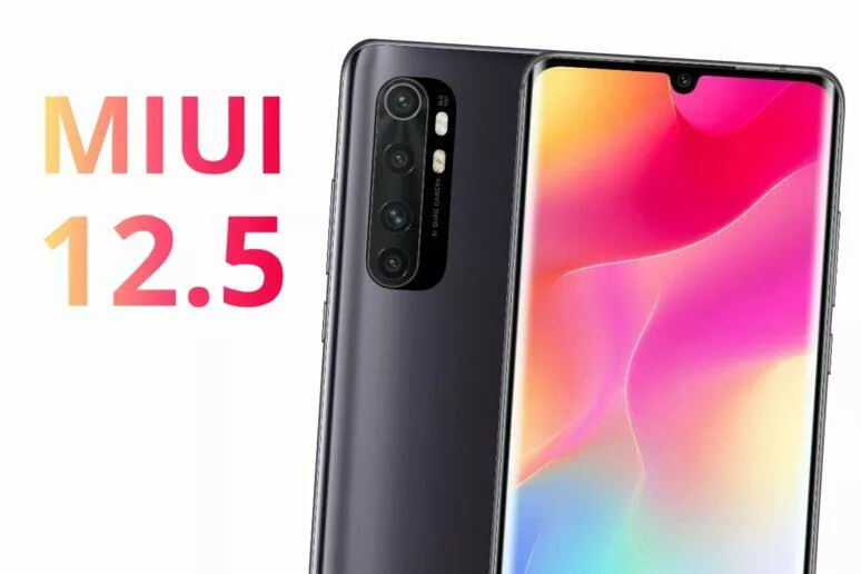 MIUI 12.5 dostává Xiaomi Mi Note 10 Lite