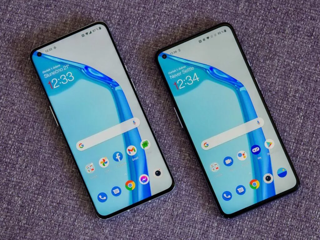 displeje OnePlus 9 a 9 Pro