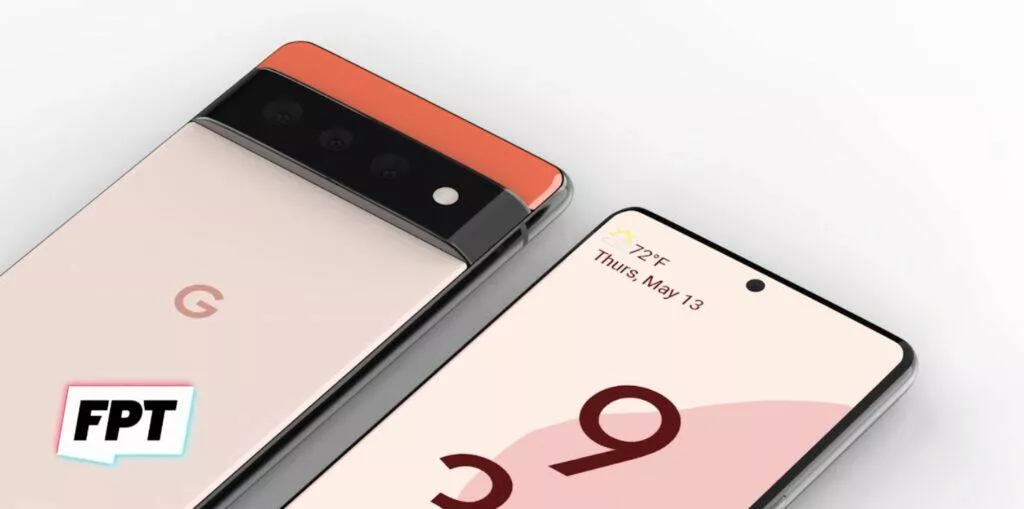 Pixel 6 6 Pro rendery záda displej