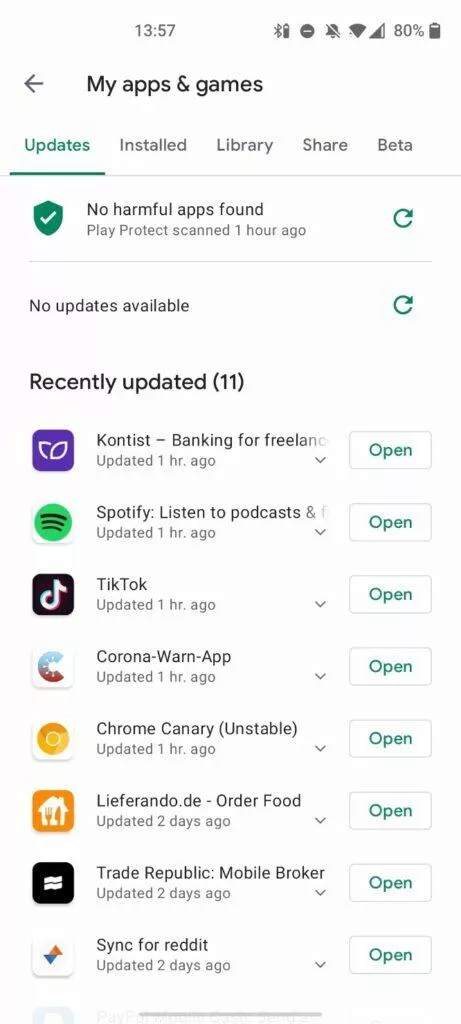 puvodni vzhled Play Store