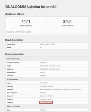 Snapdragon 888+ benchmark