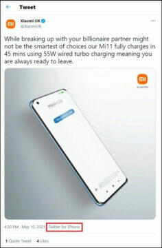 Xiaomi UK tweet rozvod Billa Gatese screen