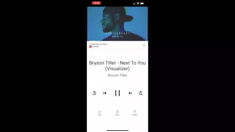 YouTube 'Listening controls' for music