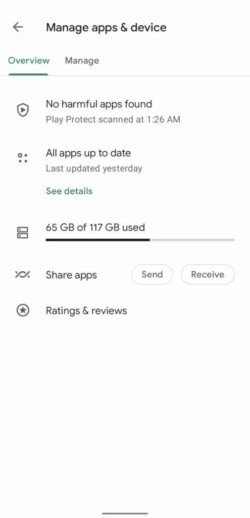 změna moje aplikace Google Play - sprava aplikaci azarizeni