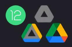 Android 12 animace spouštění aplikací Google Disk