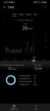 aplikace Huawei Zdraví 5 zátěž stres