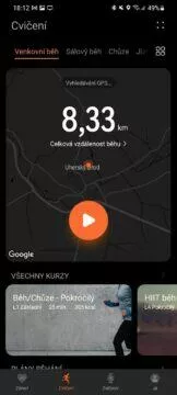 aplikace Huawei Zdraví 7 cvičení