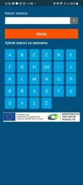 Aplikace Infotabule odjezdové tabule cestování vlakem zpoždění vlaků odjezd vlaku úvodní obrazovka