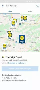 iaplikace Lidl Plus mapa prodejendl Plus mapa prodejen