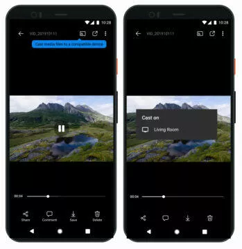 OneDrive application for Android cloud google Photos photo editing Google Chromecast.  sharing on TV