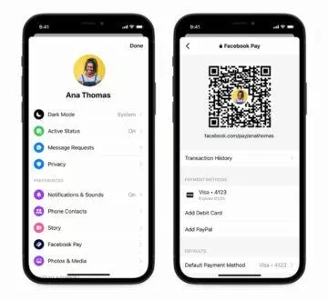 Facebook Messenger Generator of payment QR codes and links