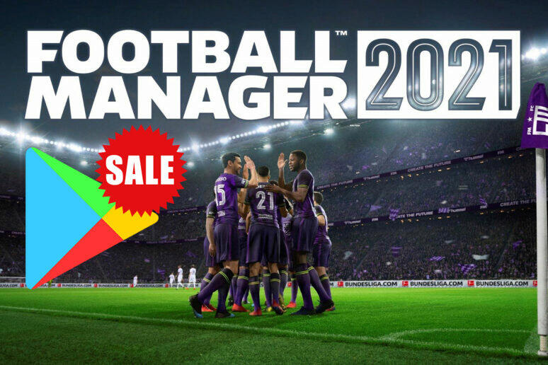 Football Manager 2021 ve slevě na Google Play