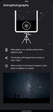 Fotoaparát Google time-lapse astrophotography nápověda