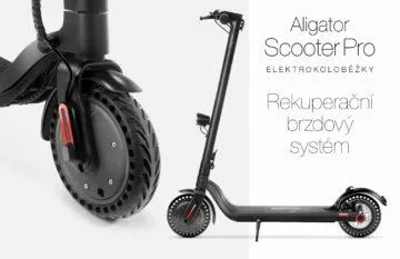 koloběžka Aligator Scooter Pro rekuperační brzdy