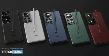 koncept Galaxy S22 Ultra - barvy