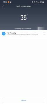 Mi WiFi app 6 optimalizace změna kanálu