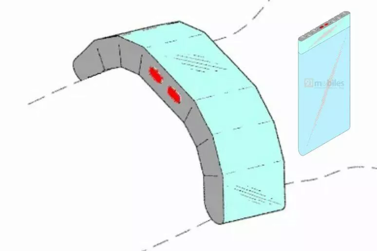 Mobil s odnímatelnými hodinkami Samsung patent