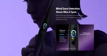 Oclean electric toothbrush blind zone detection