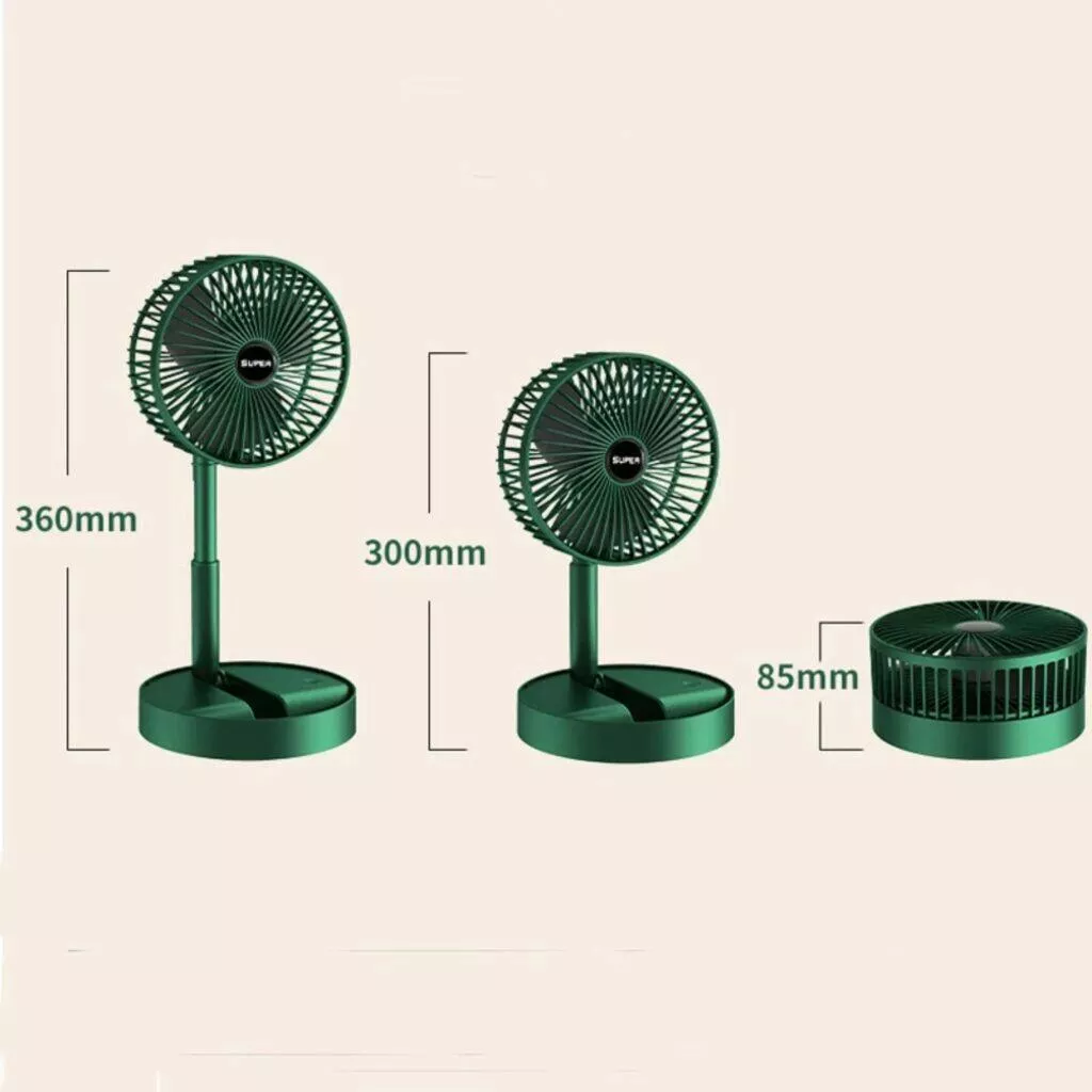 Skládací ventilátor na stůl i zem velikosti