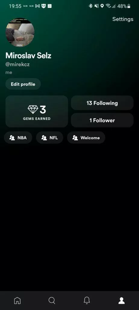 Spotify Greenroom sociální sítě sociální síť Clubhouse profil