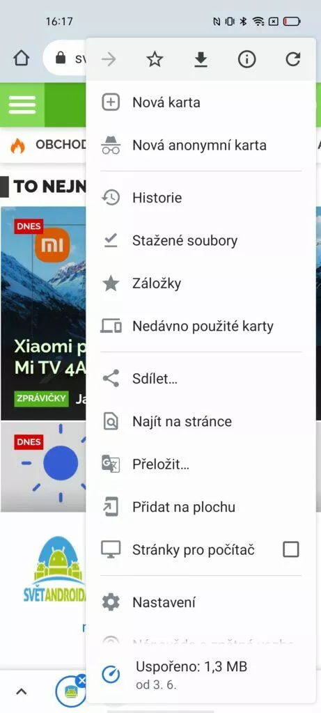 zjednodušený režim Chrome