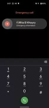 Android 12 tísňová volání Google Telefon číselník
