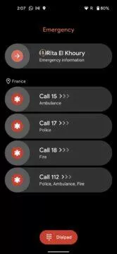 Android 12 tísňová volání Google Telefon čísla
