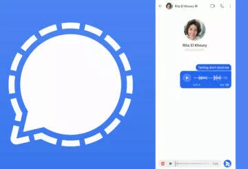Signal WhatsApp chatting voice message concept