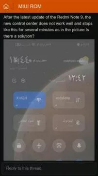 miui 12 problems control center