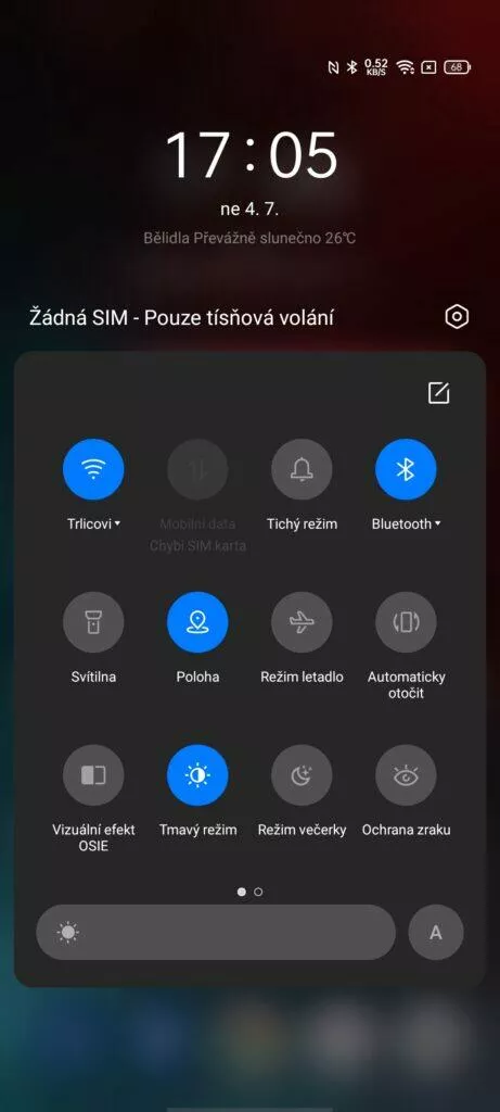 notifikacni lista oppo reno5 5g