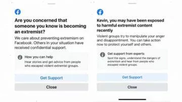 labeling extremists Facebook preview