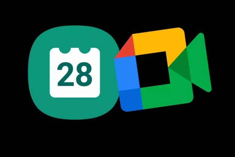 Samsung Kalendář Google Meet tlačítko integrace Samsung Kalendář Google Meet tlačítko integrace