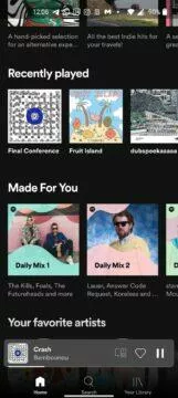 Spotify aplikace spodní menu redesign nové