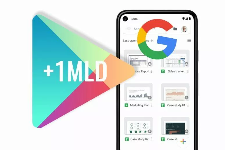 Tabulky Google miliarda stažení Tabulky Google miliarda stažení