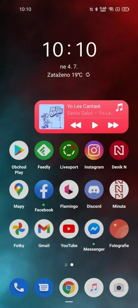 upravena domovska obrazovka oppo reno5 5g