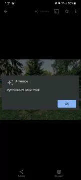 Výtvory Fotky Google editace 5 Animace výsledek