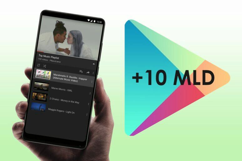 YouTube aplikace 10 miliard stažení Obchod Play Android
