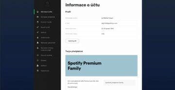 AliExpress levné premium Spotify Netflix YouTube - Spotify informace o účtu
