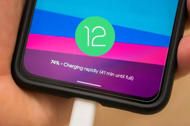 Android 12 adaptivní nabíjení pixel
