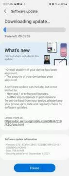 Galaxy S20 FE 5G and September security patches